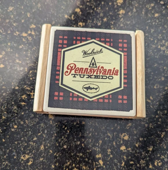 Woolrich Collab limited Edition Pennsylvania Tuxedo Coaster Set - Picture 3 of 8